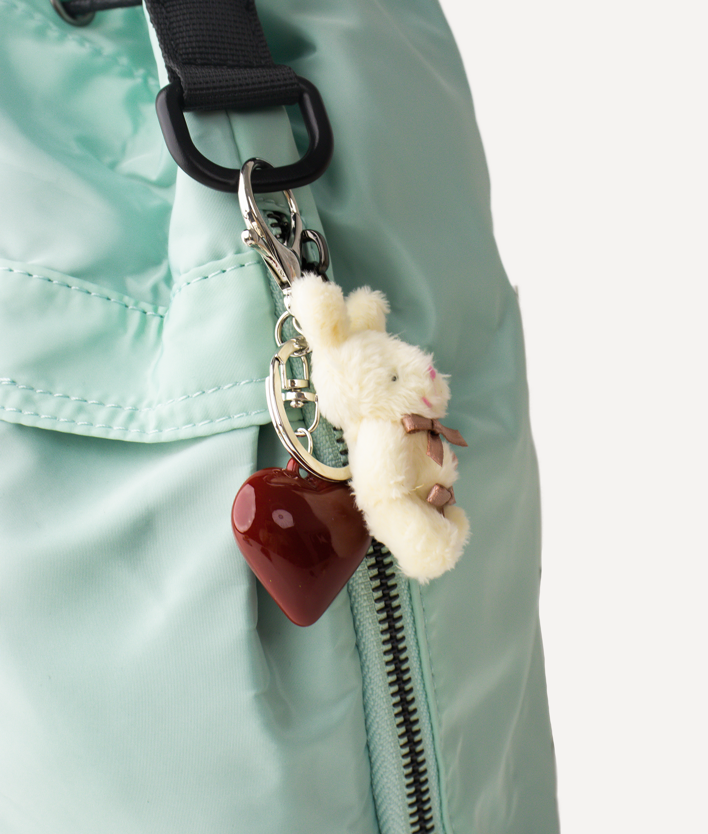 BROWN RIBBON RABBIT PLUSH CHARM