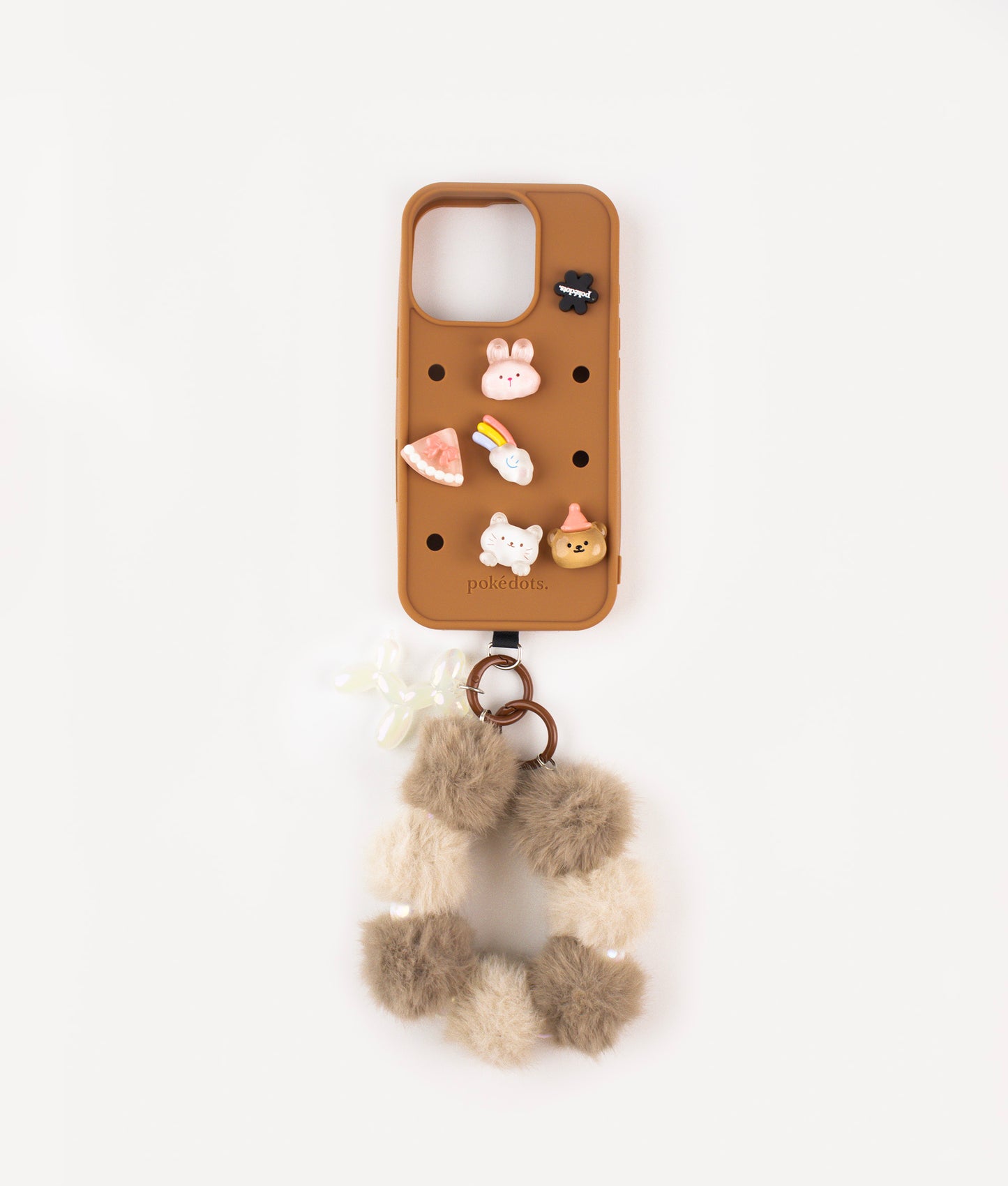 POKÉDOTS CHAIN FURRY BALL BROWN