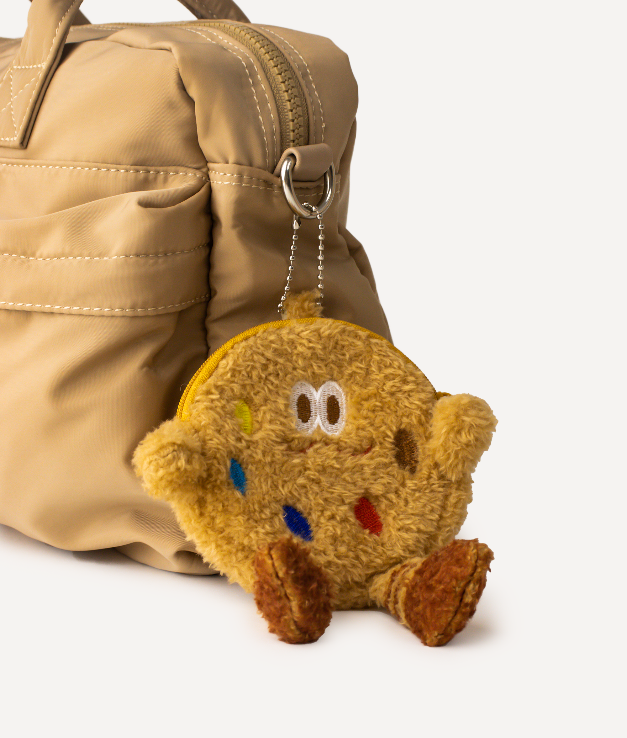 CUTE COOKIE COIN PURSE PLUSH CHARM BROWN