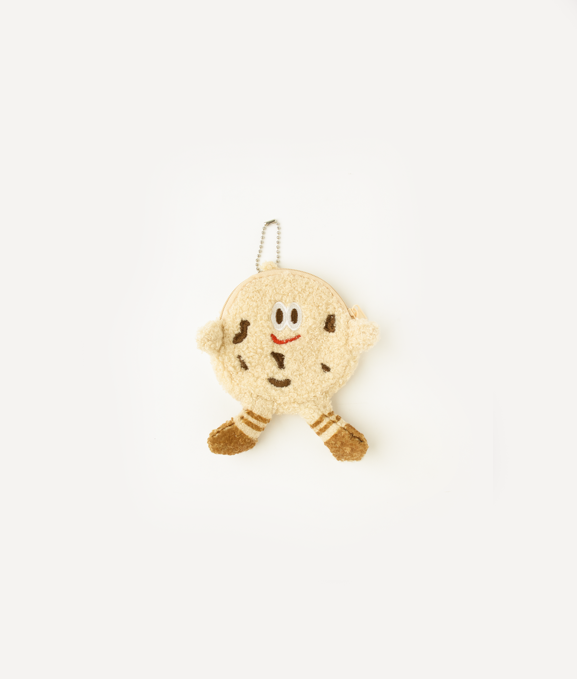 CUTE COOKIE COIN PURSE PLUSH CHARM BEIGE