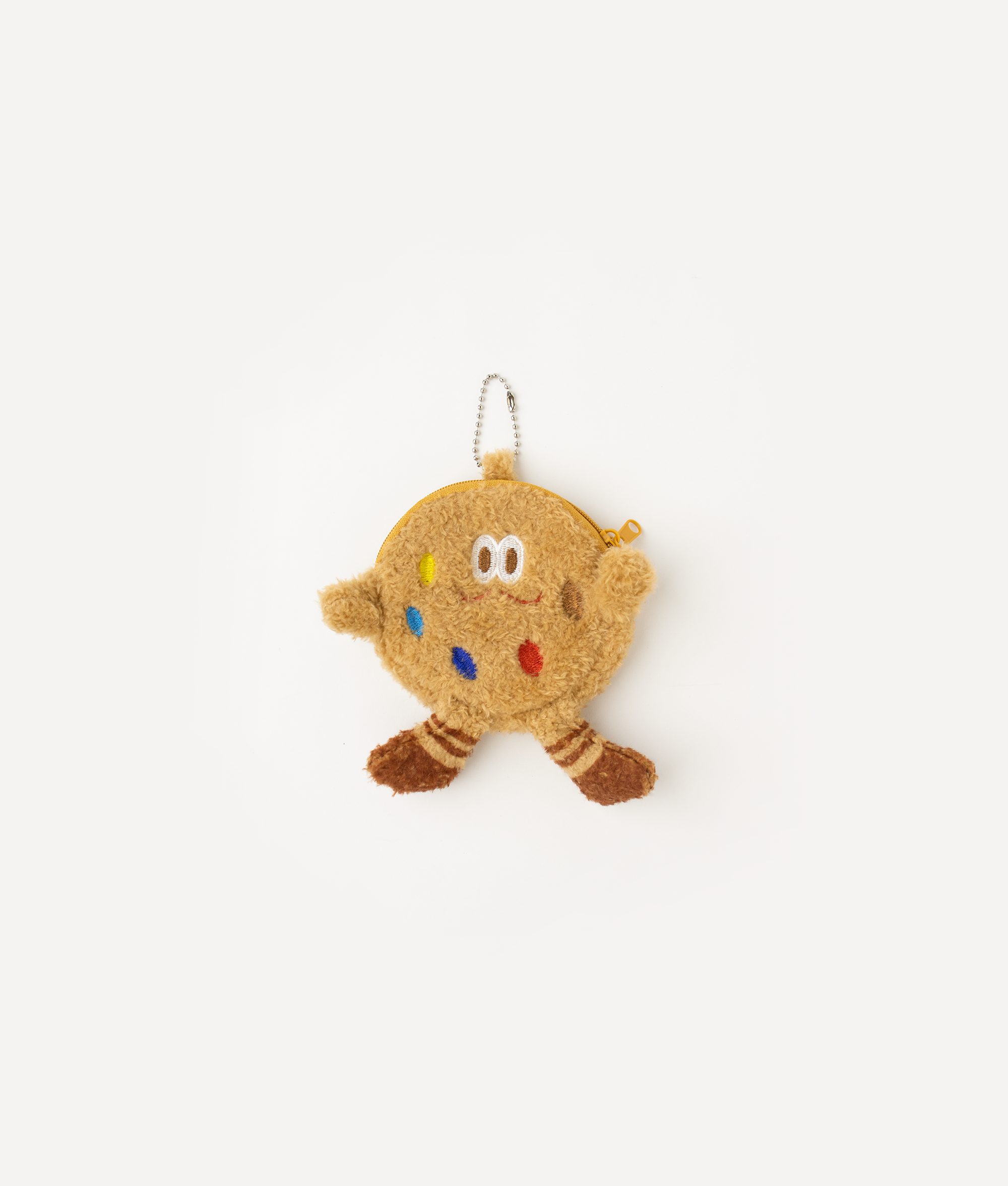 CUTE COOKIE COIN PURSE PLUSH CHARM BROWN