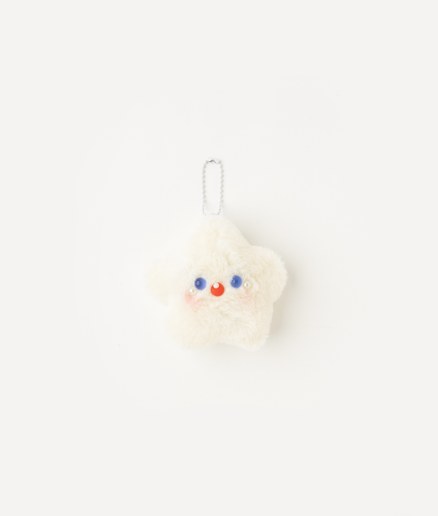 CUTE SMILE STAR PLUSH CHARM BEIGE