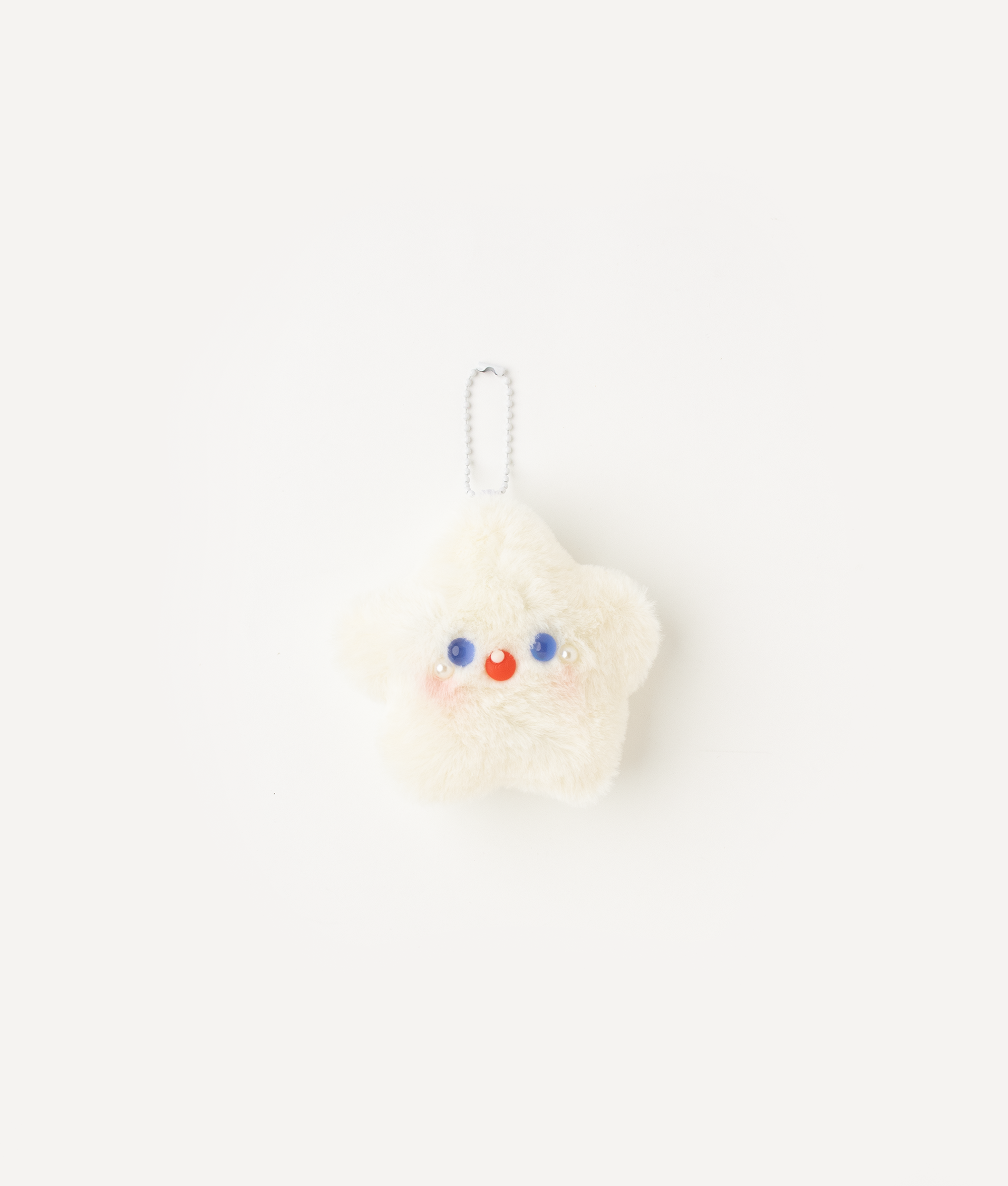CUTE SMILE STAR PLUSH CHARM BEIGE