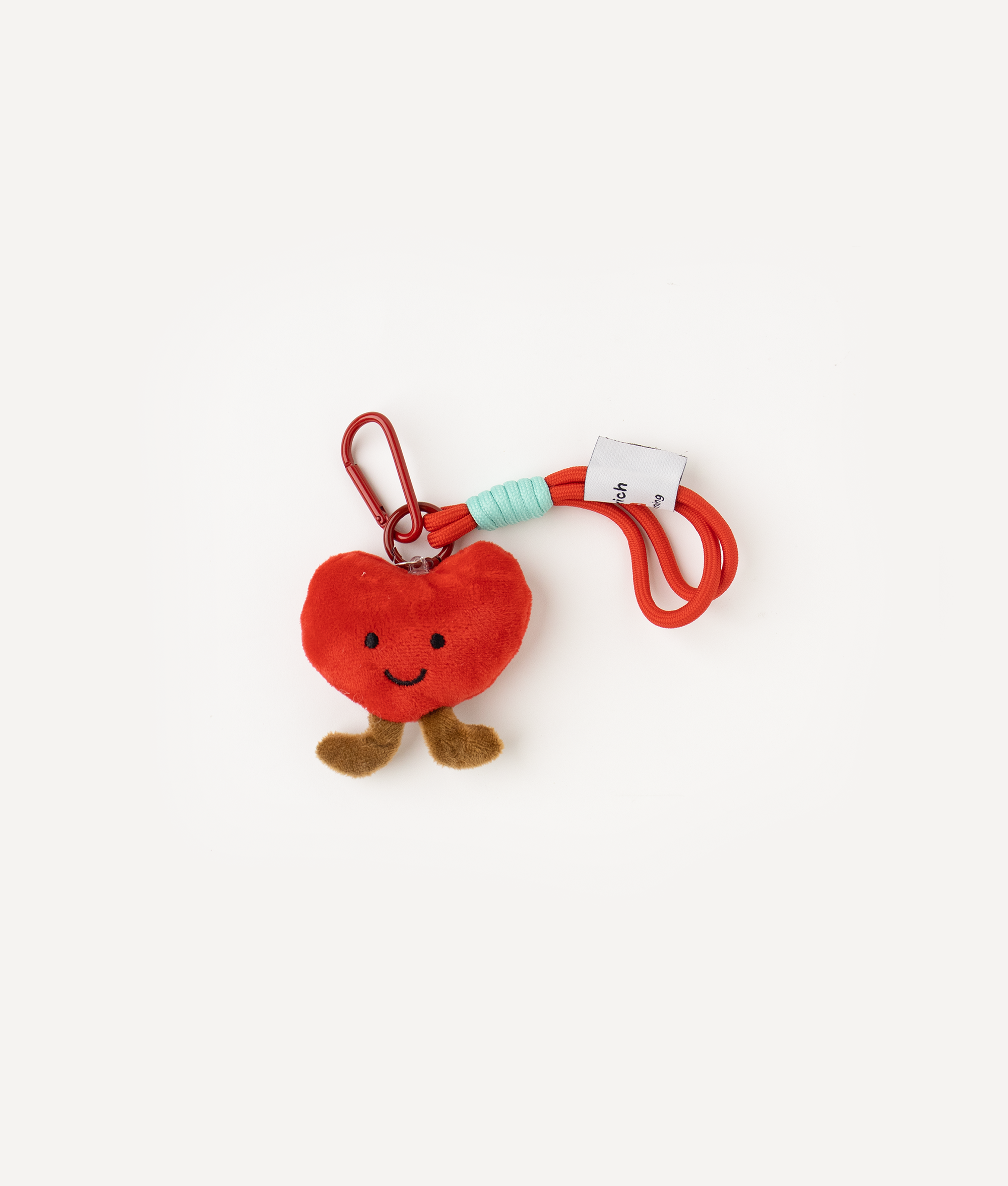 CUTE HEART LOVE PLUSH CHARM RED