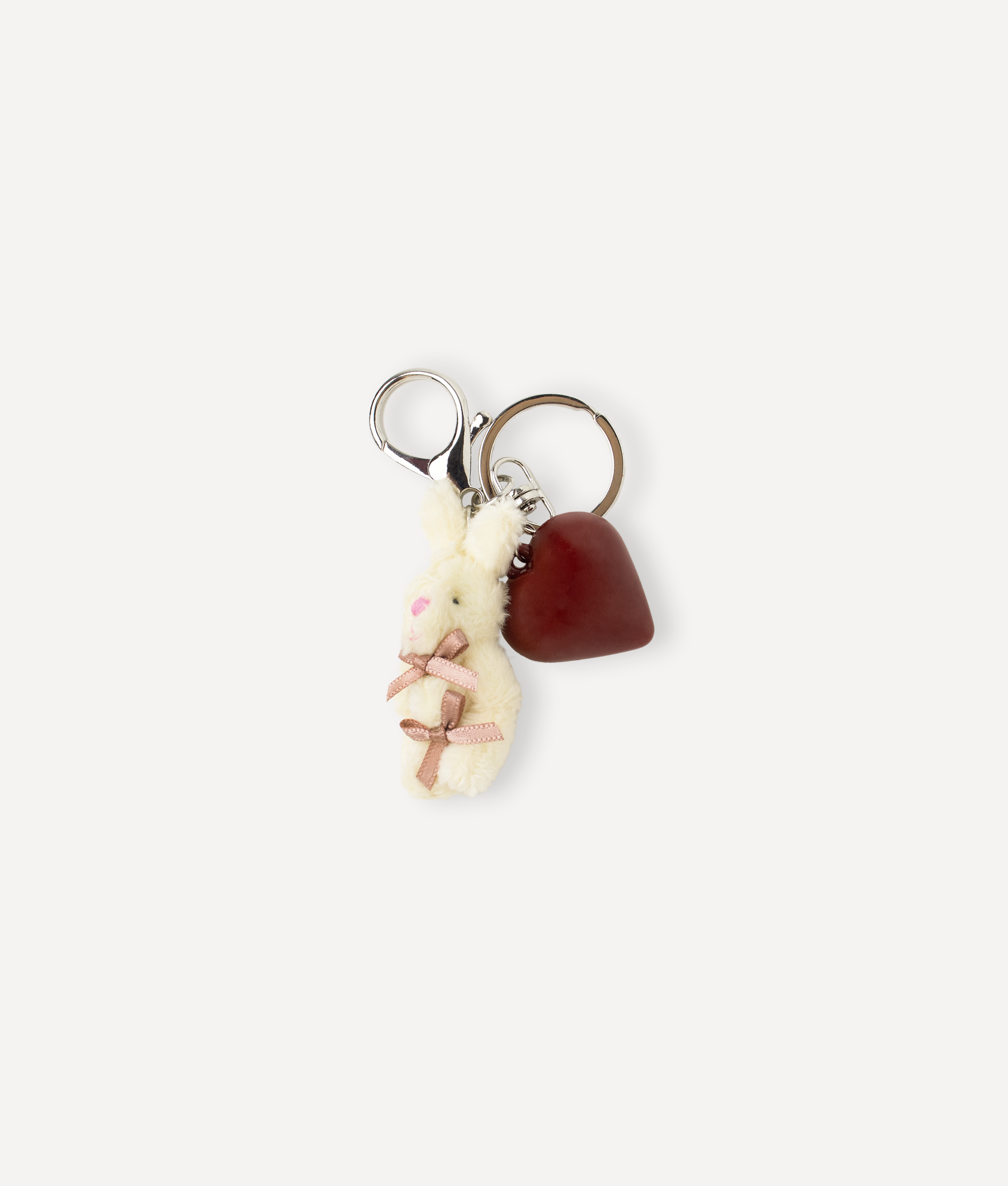 BROWN RIBBON RABBIT PLUSH CHARM