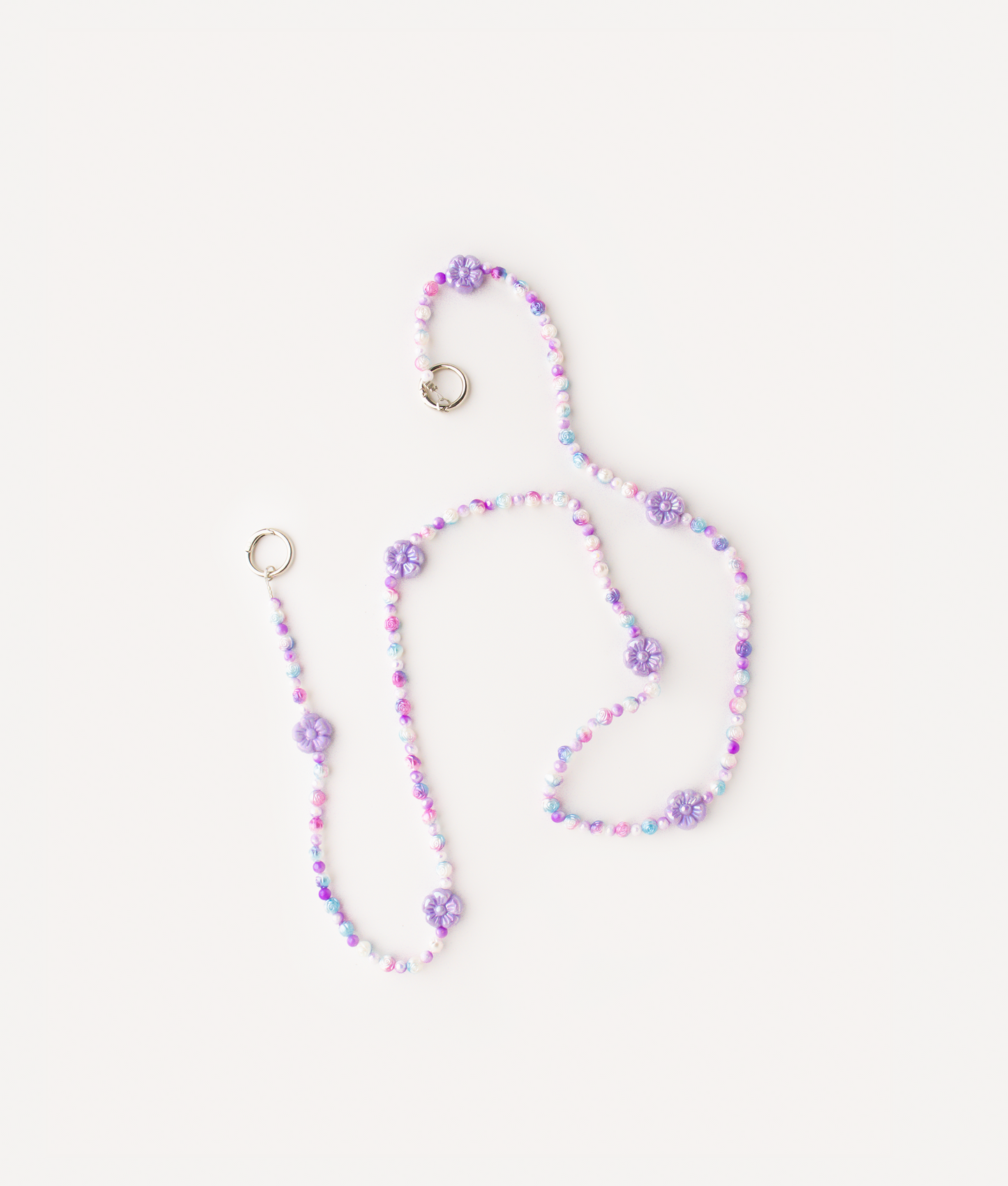 POKÉDOTS CHAIN BEADS FLOWERS PURPLE