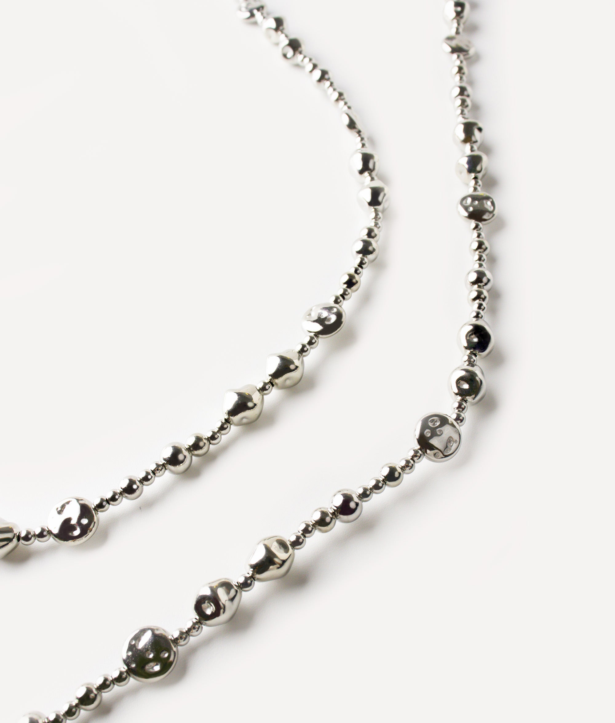 POKÉDOTS CHAIN METALLIC UNEVEN BEADS