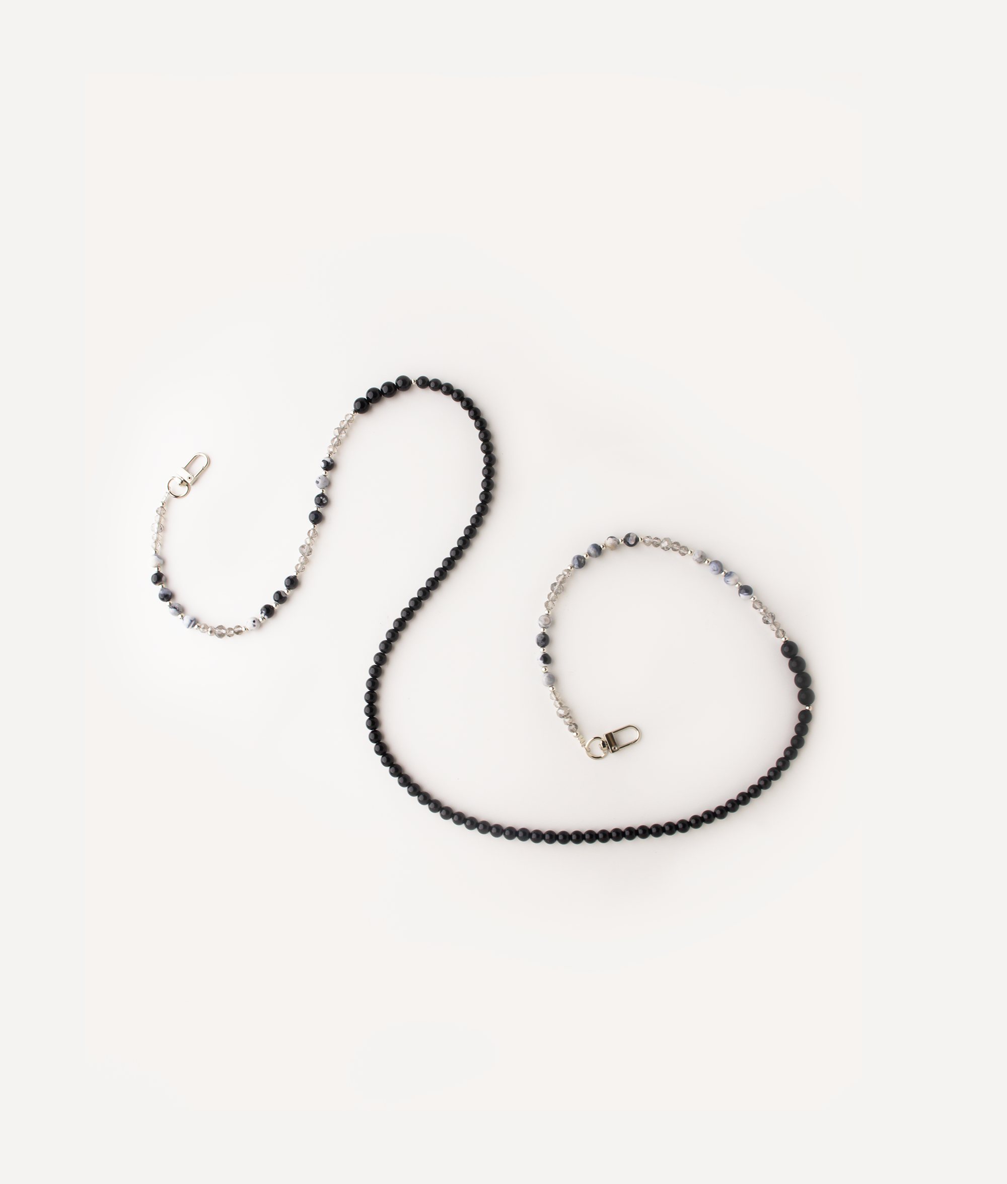 POKÉDOTS CHAIN NATURAL BEADS BLACK