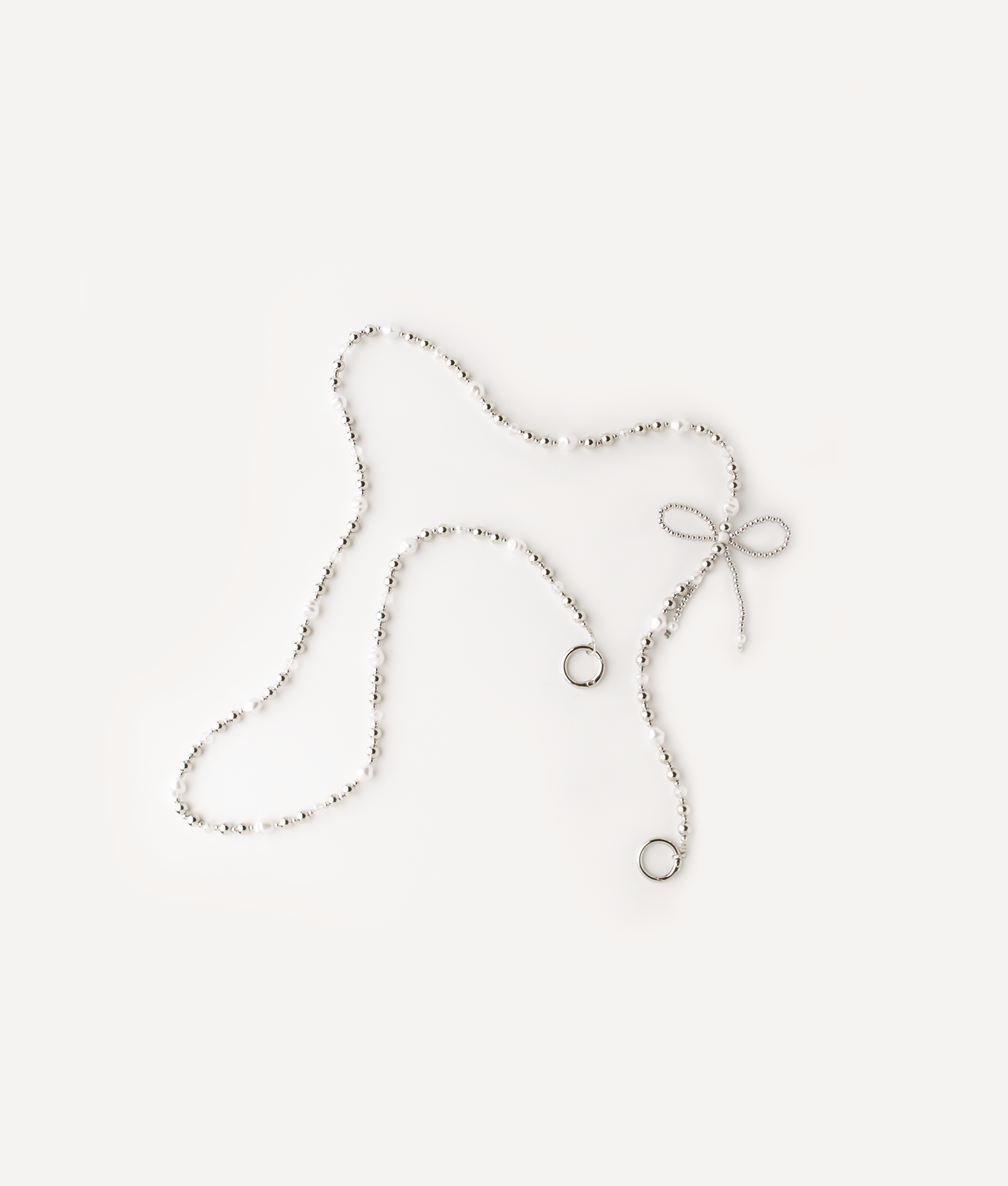 POKÉDOTS CHAIN PEARL RIBBON GREY