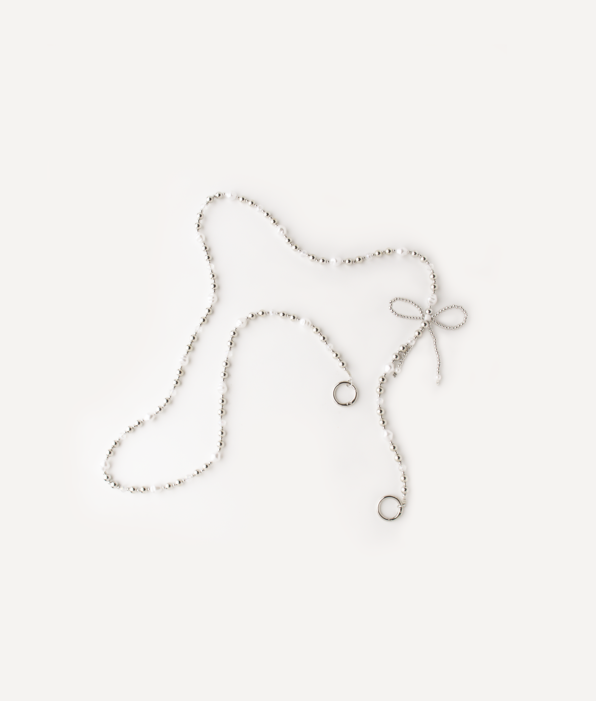 POKÉDOTS CHAIN PEARL RIBBON GREY