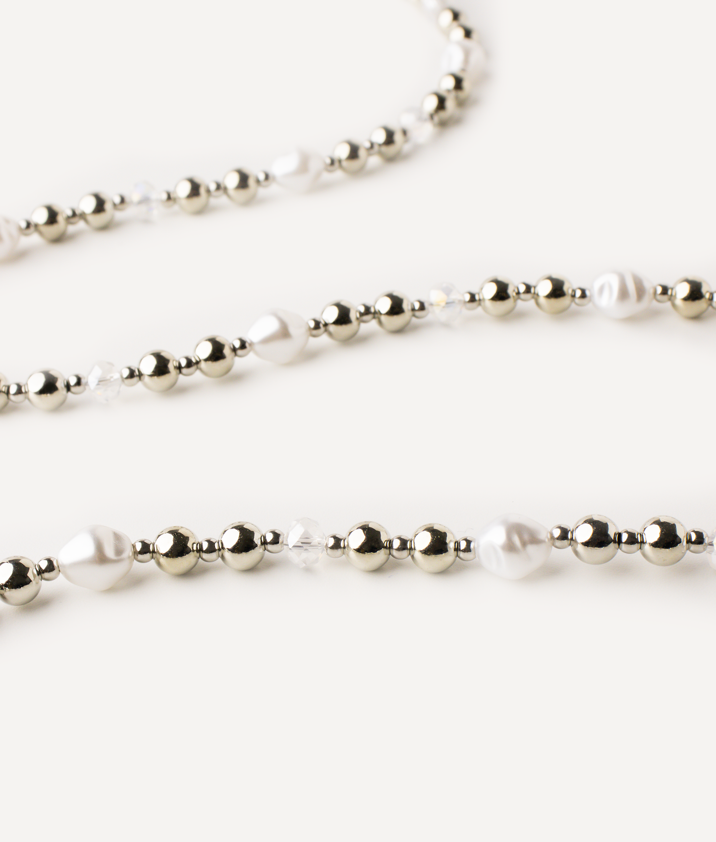 POKÉDOTS CHAIN PEARL RIBBON GREY