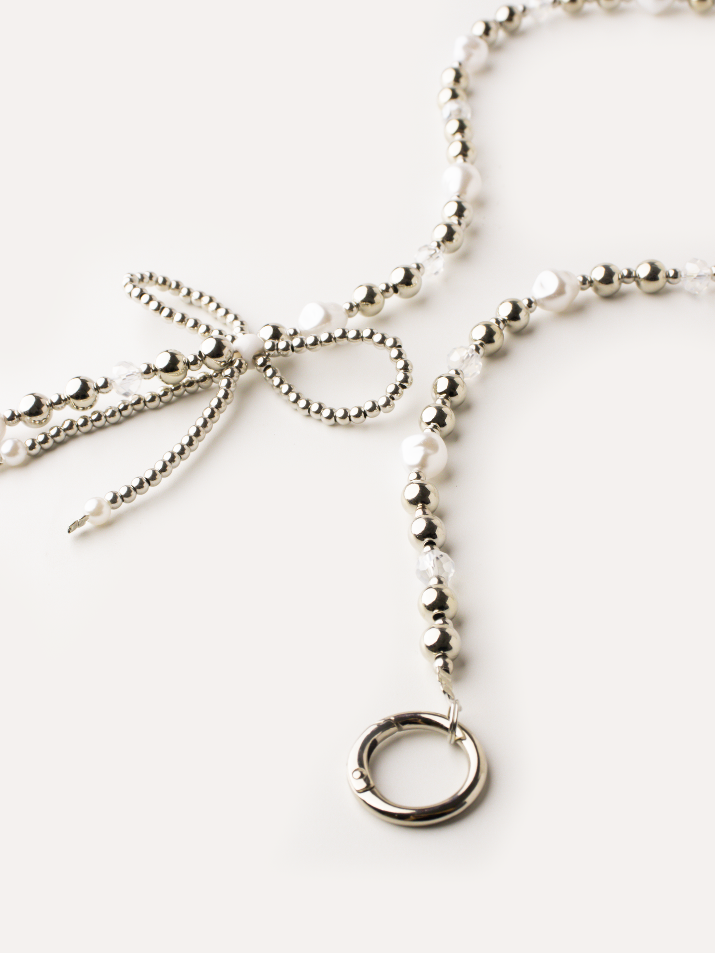 POKÉDOTS CHAIN PEARL RIBBON GREY