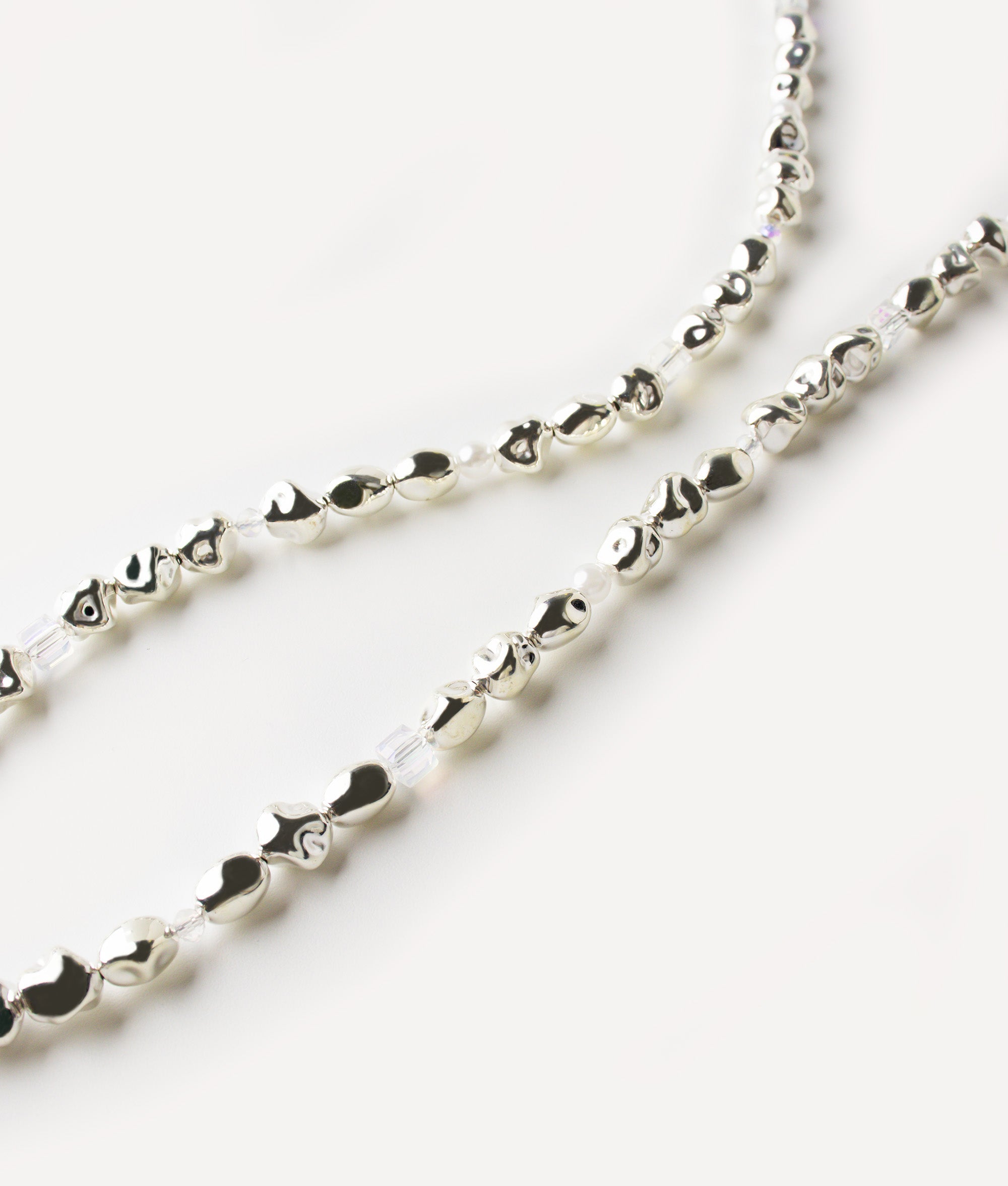 POKÉDOTS CHAIN ROUND BEADS WHITE