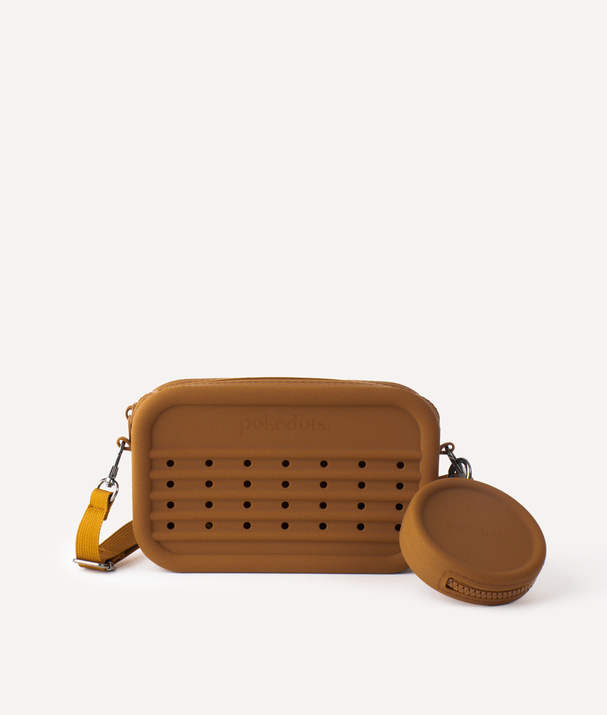 POKÉDOTS BUNDLE SILICON CROSSBODY BAG MOCHA