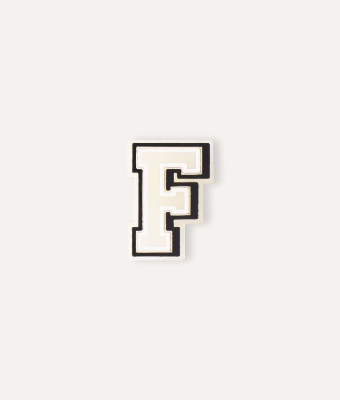GLOW-IN-THE-DARK ALPHABET F PIN