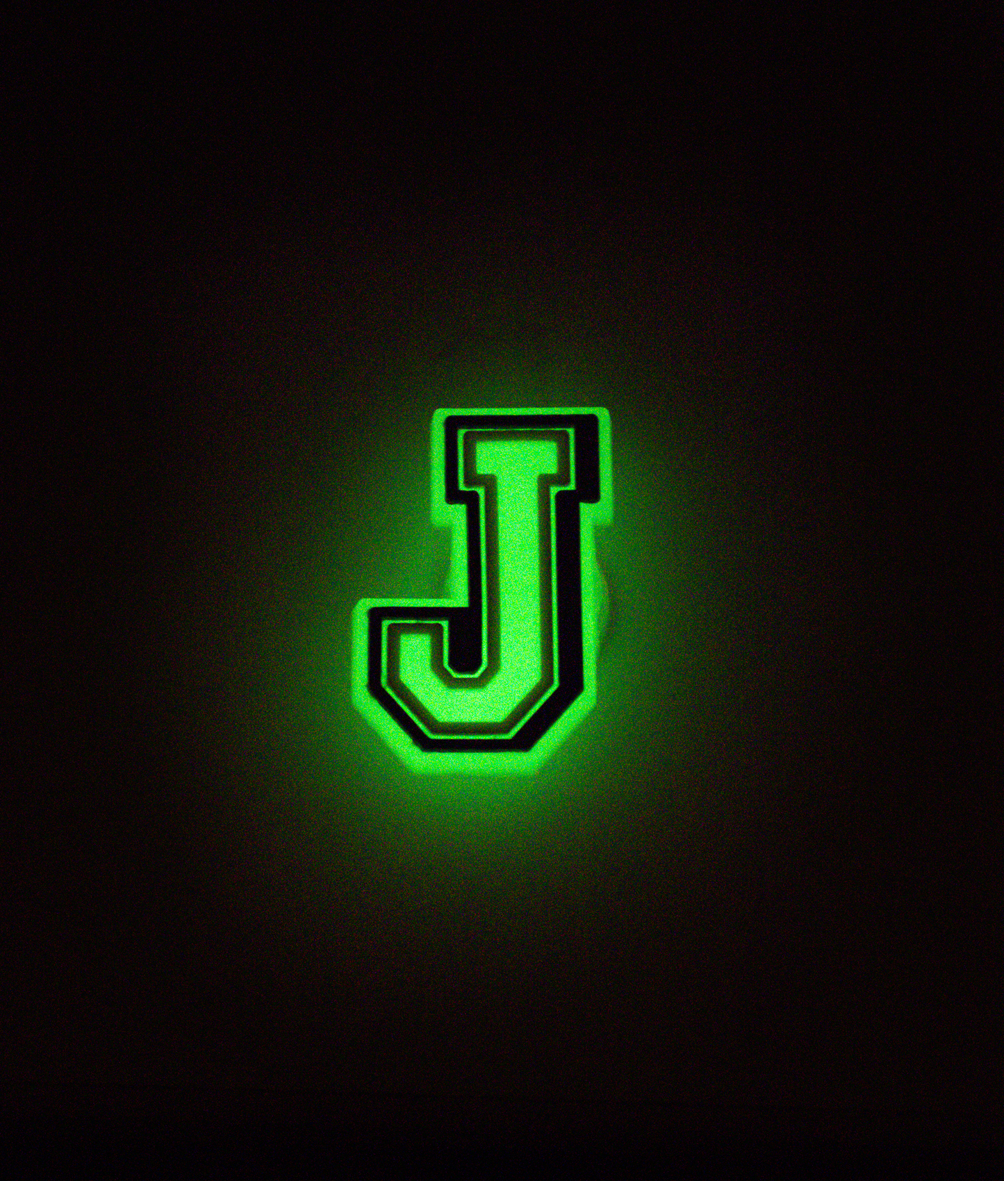 GLOW-IN-THE-DARK ALPHABET J PIN