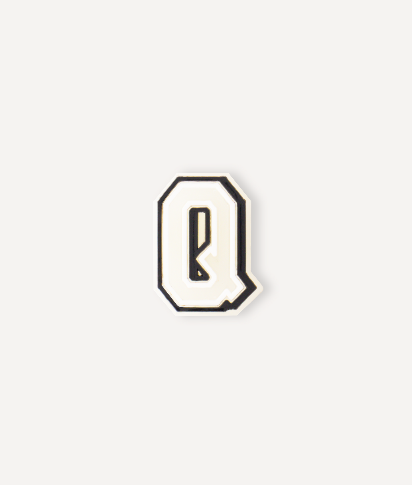 GLOW-IN-THE-DARK ALPHABET Q PIN