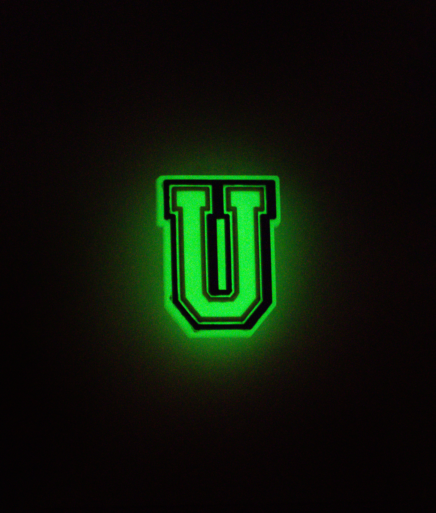 GLOW-IN-THE-DARK ALPHABET U PIN