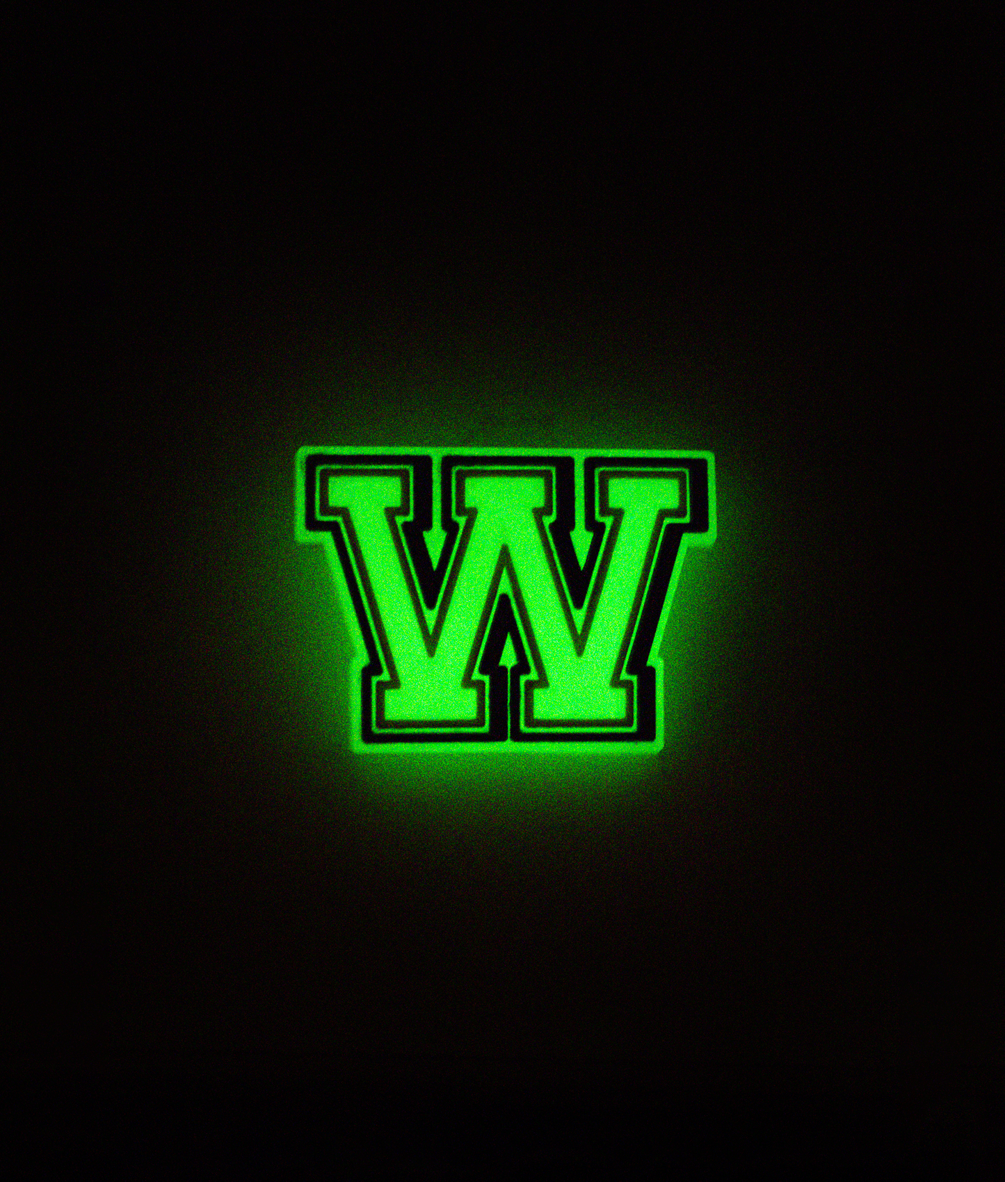 GLOW-IN-THE-DARK ALPHABET W PIN