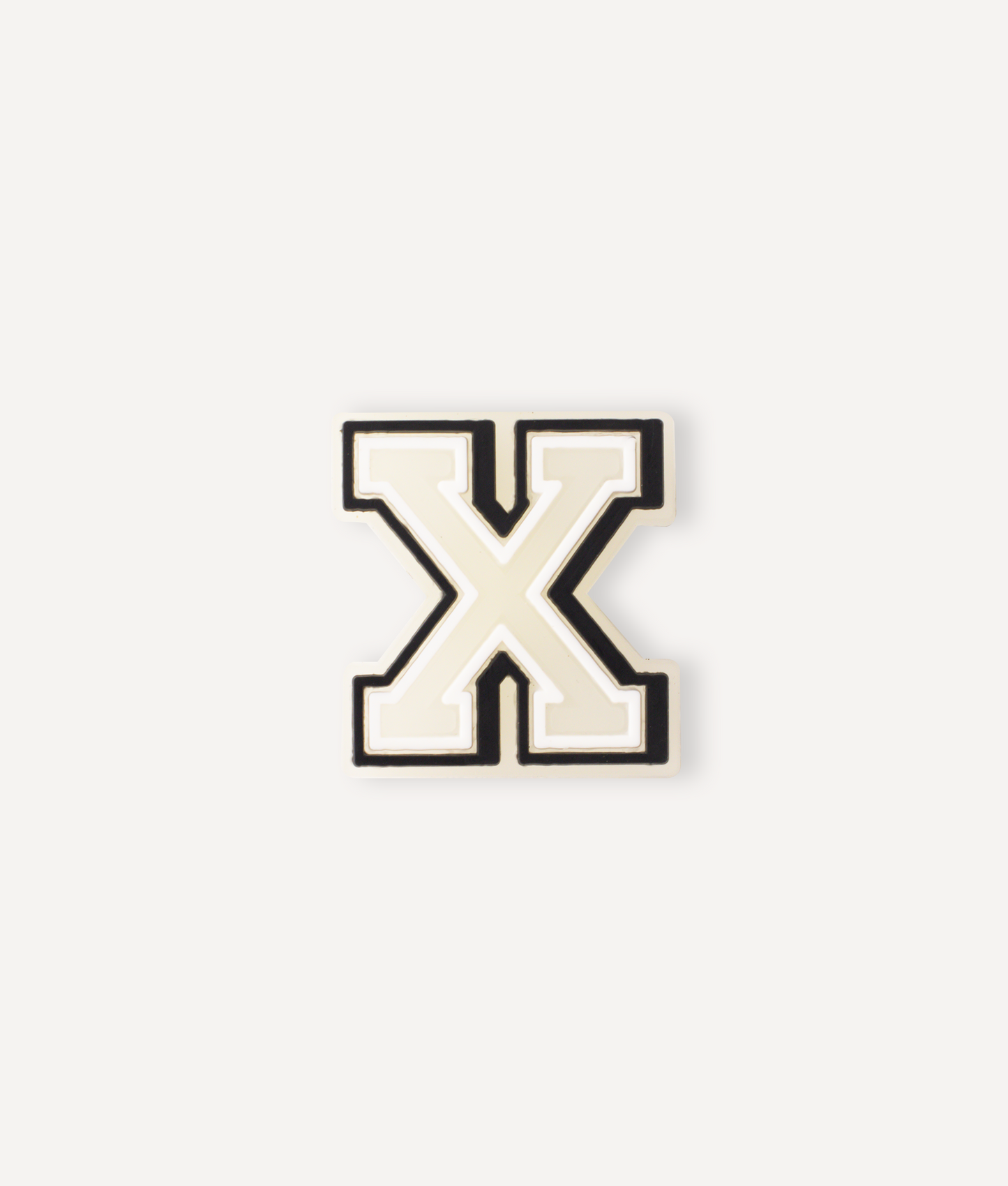 GLOW-IN-THE-DARK ALPHABET X PIN