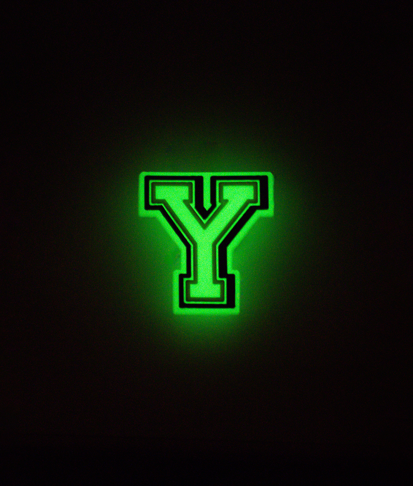GLOW-IN-THE-DARK ALPHABET Y PIN