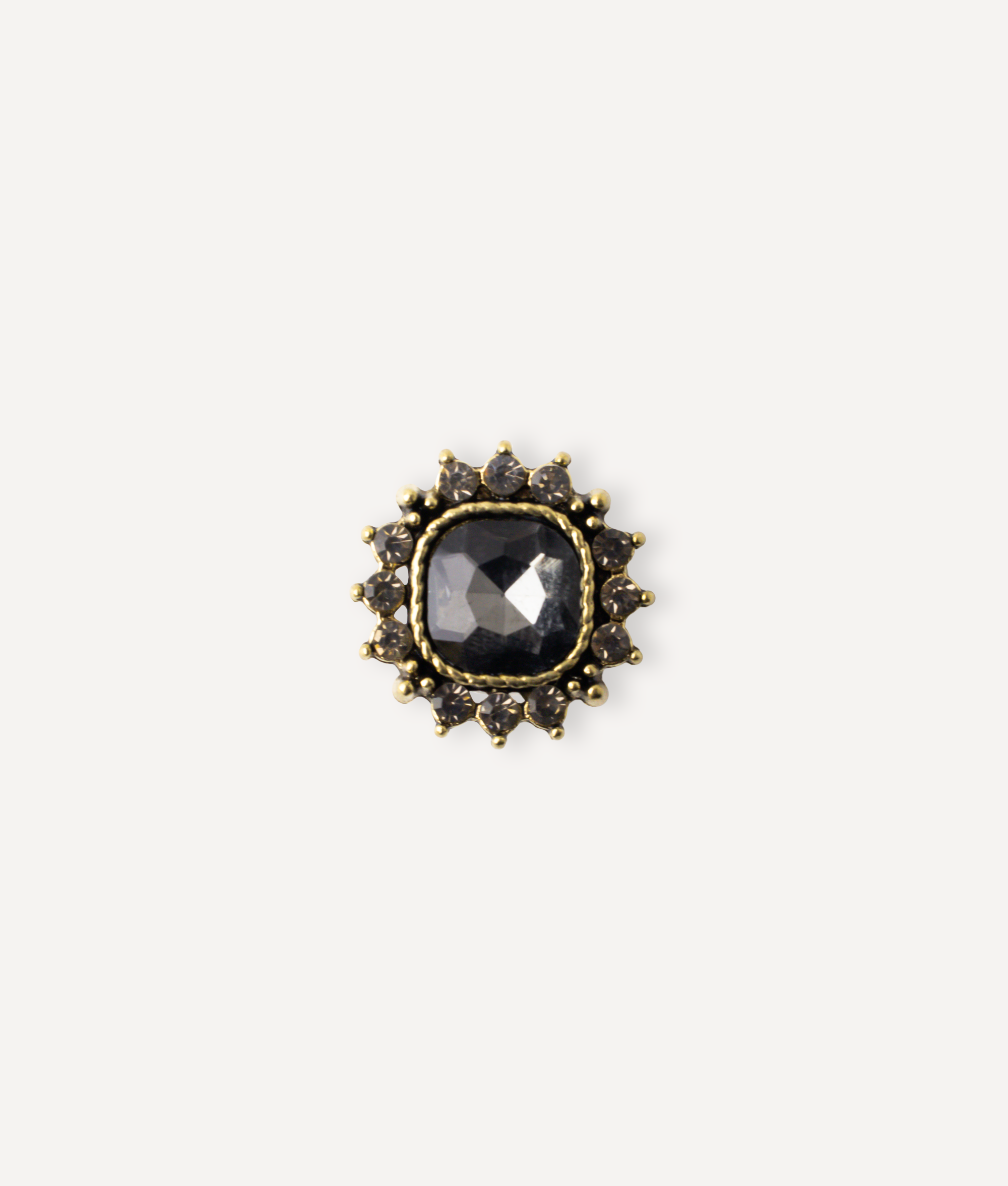 VINTAGE BORNZE FLOWER DIAMOND PIN