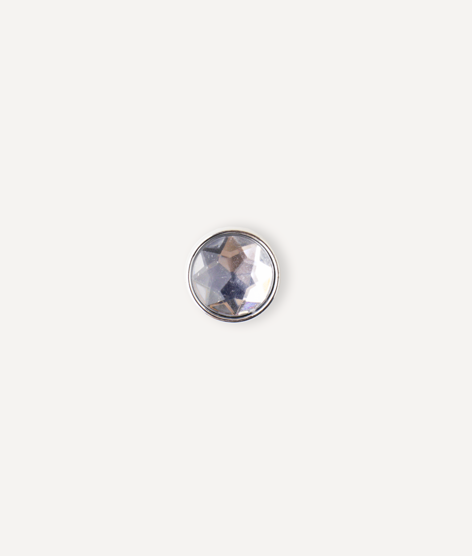 VINTAGE SILVER ROUND DIAMOND PIN