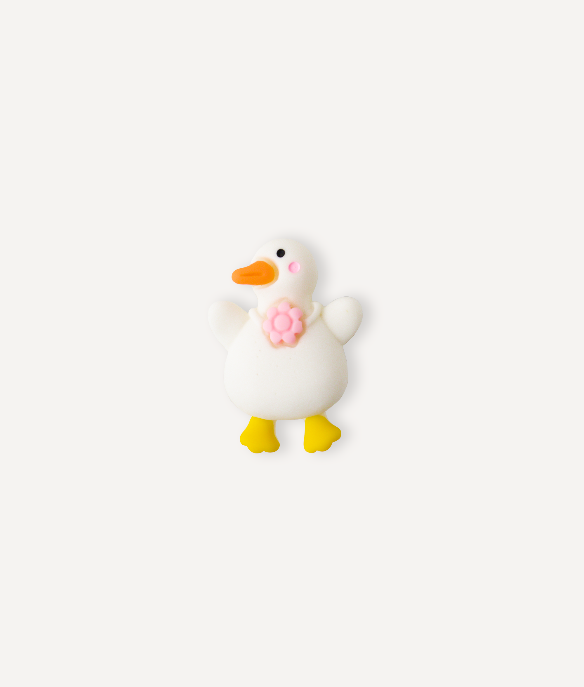 HAPPY WHITE DUCK PIN