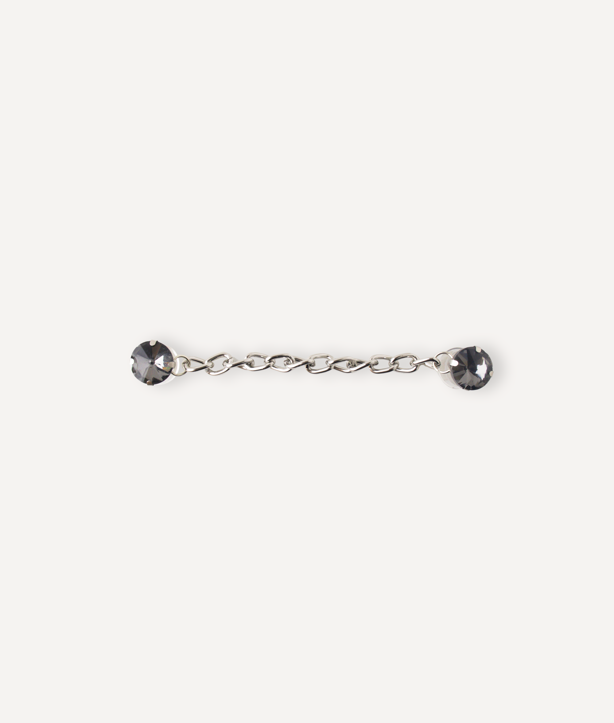 VINTAGE ROUND CRYSTAL CHAIN PIN