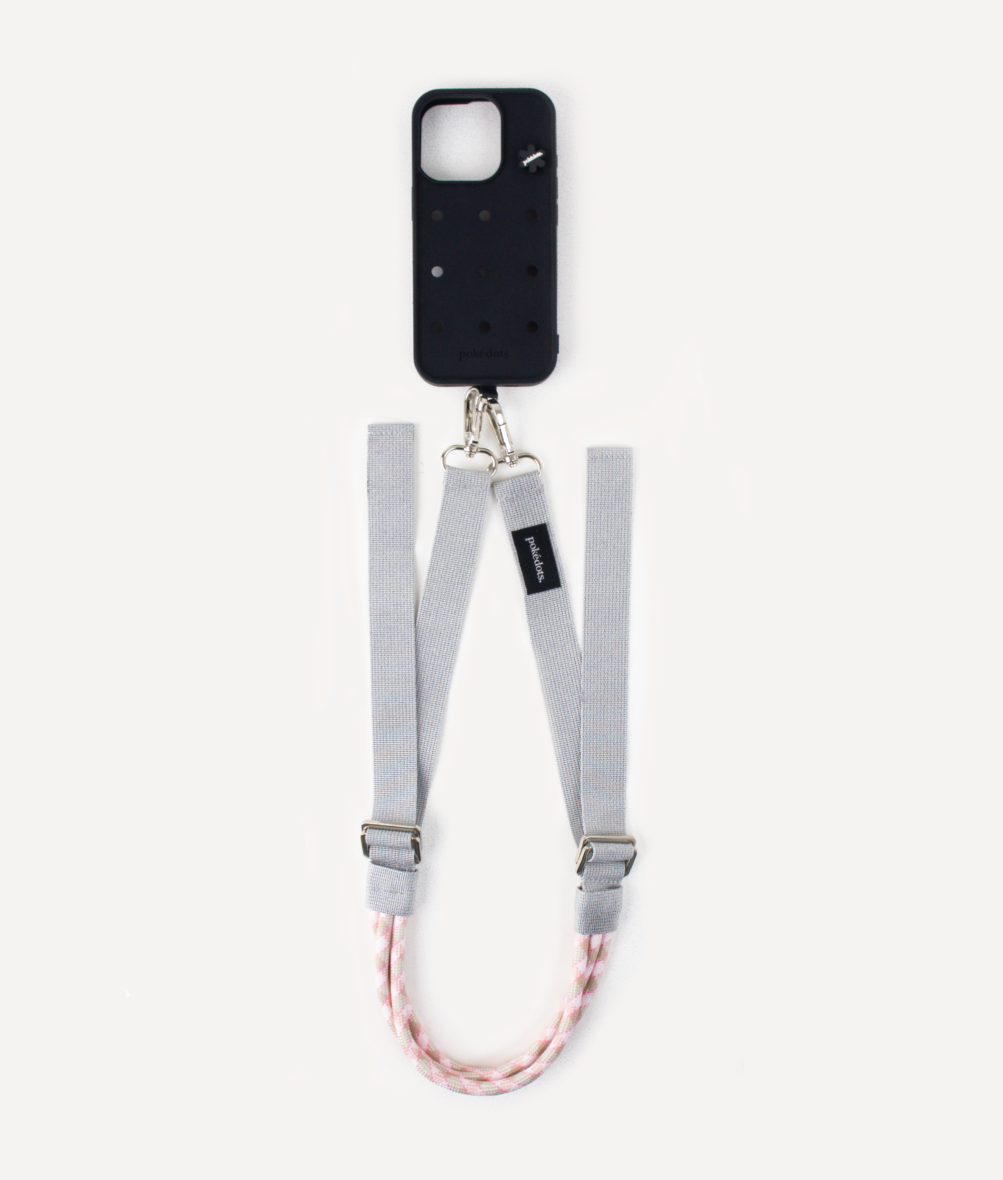 POKÉDOTS TWO SIDED WIDE STRAP GREY