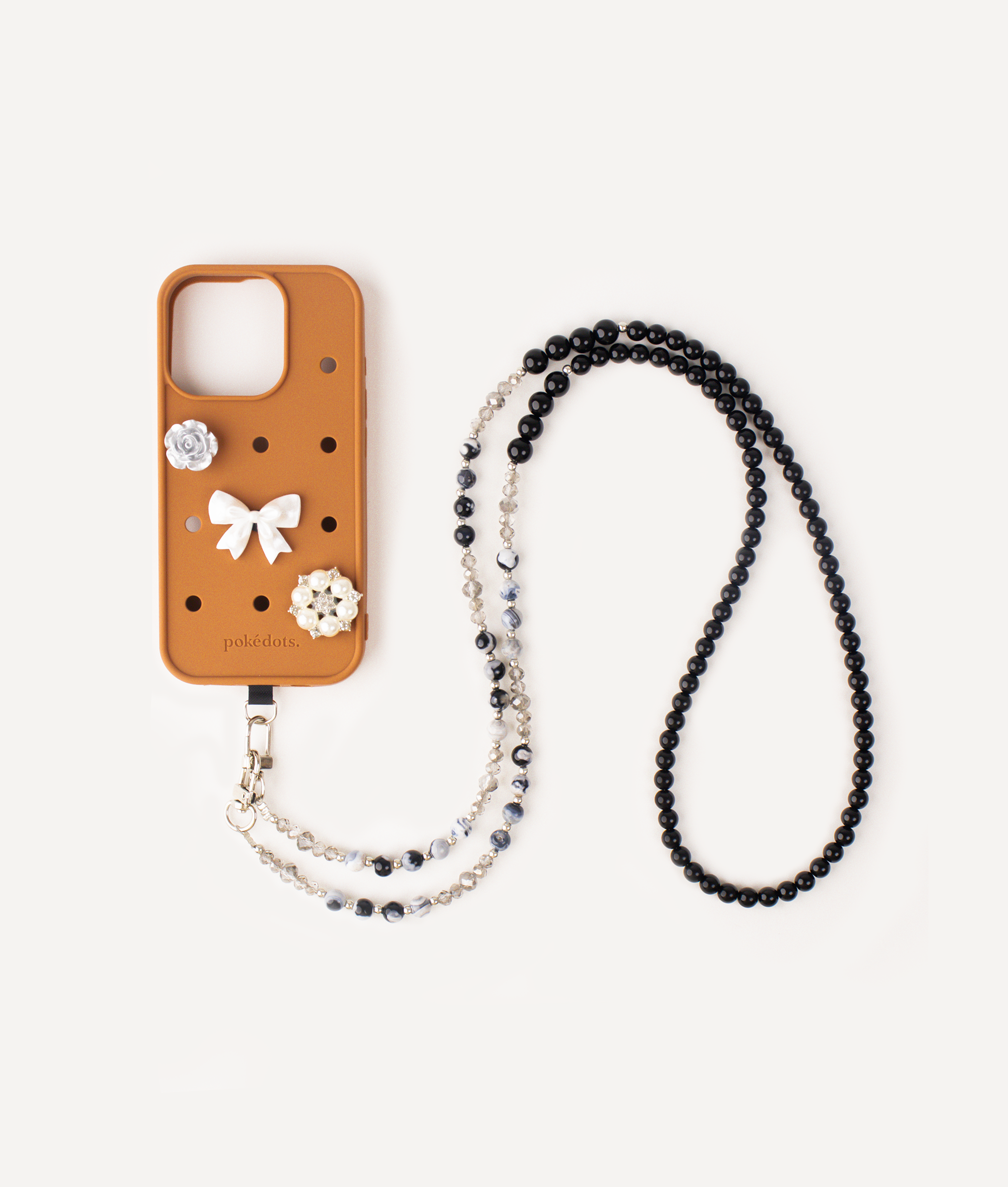 POKÉDOTS CHAIN NATURAL BEADS BLACK