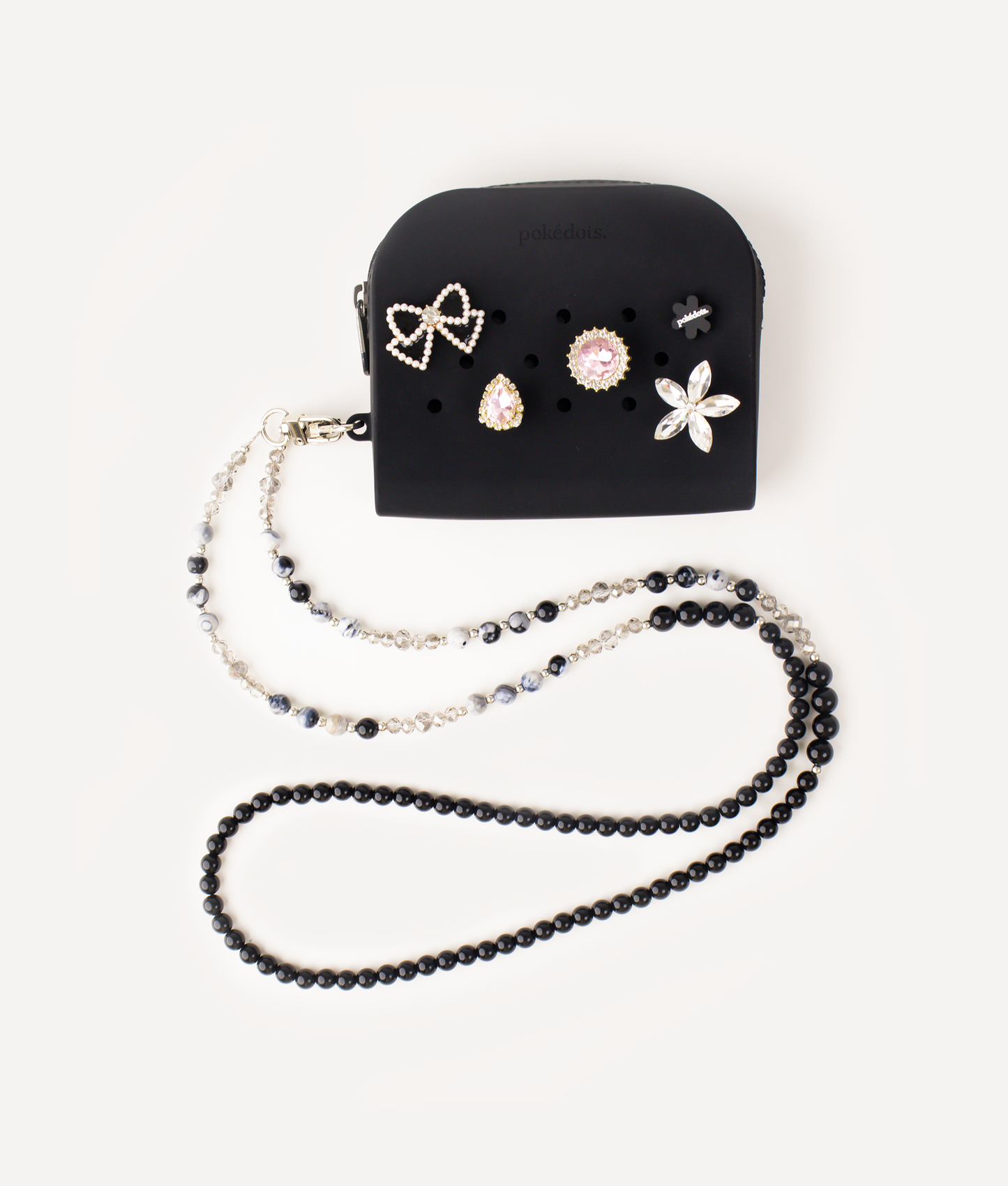 POKÉDOTS CHAIN NATURAL BEADS BLACK