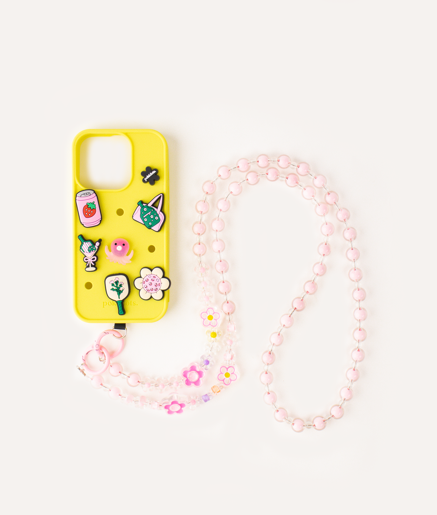 POKÉDOTS CHAIN BEADS FLOWER PINK