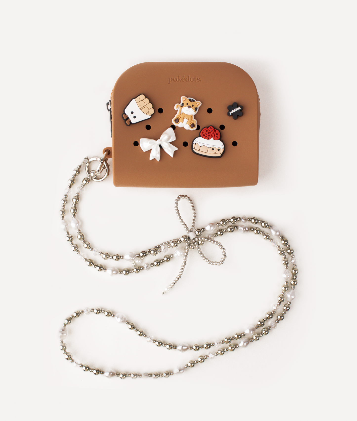 POKÉDOTS CHAIN PEARL RIBBON GREY