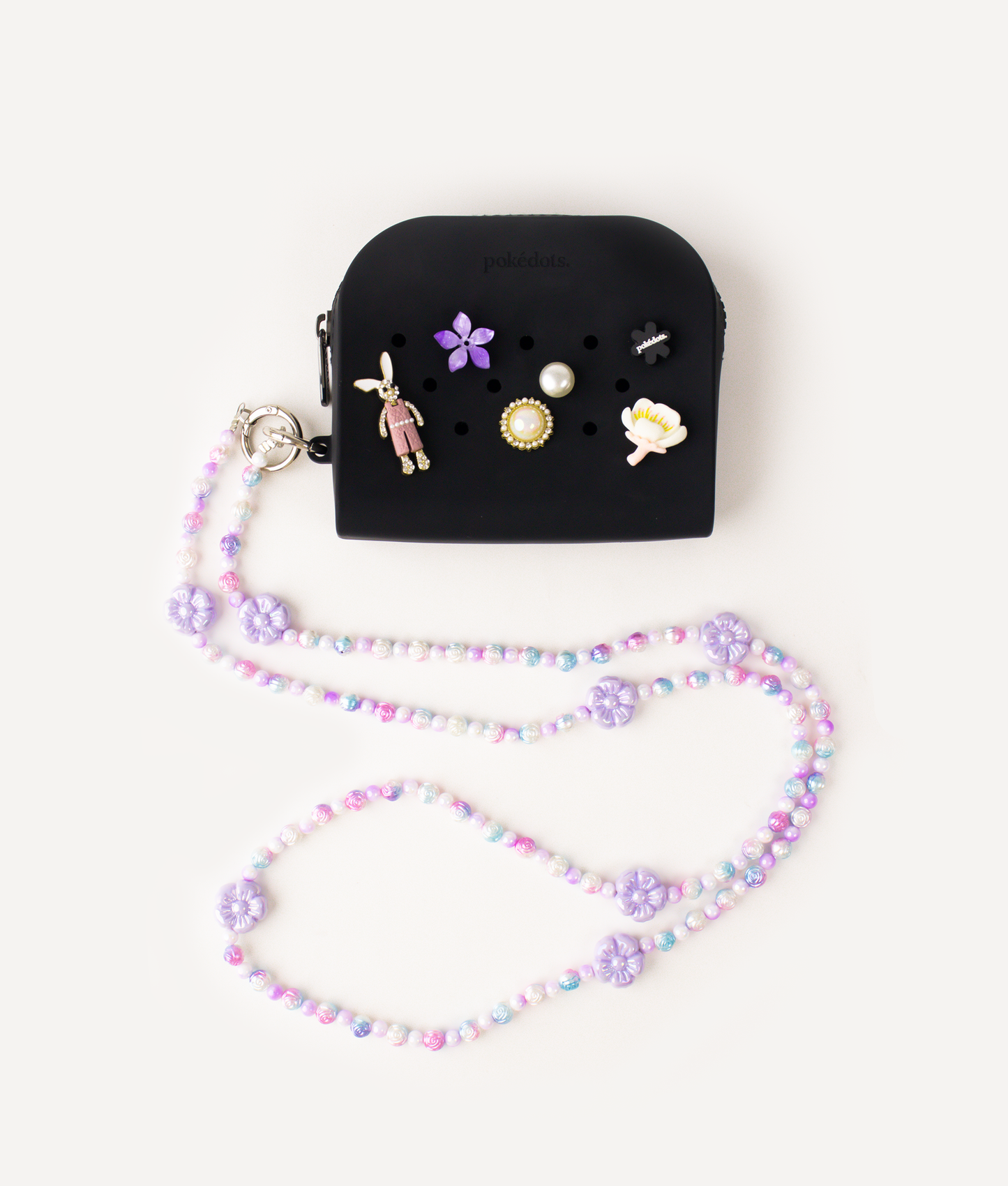 POKÉDOTS CHAIN BEADS FLOWERS PURPLE